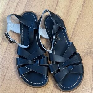 Salt Water Sandals by Hoy BLACK Leather Sandals